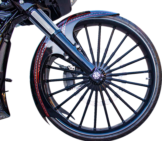 Paul Yaffe Steel Talon Front Fender 2014-24 Harley Touring 21" Wheel w/ Adapters
