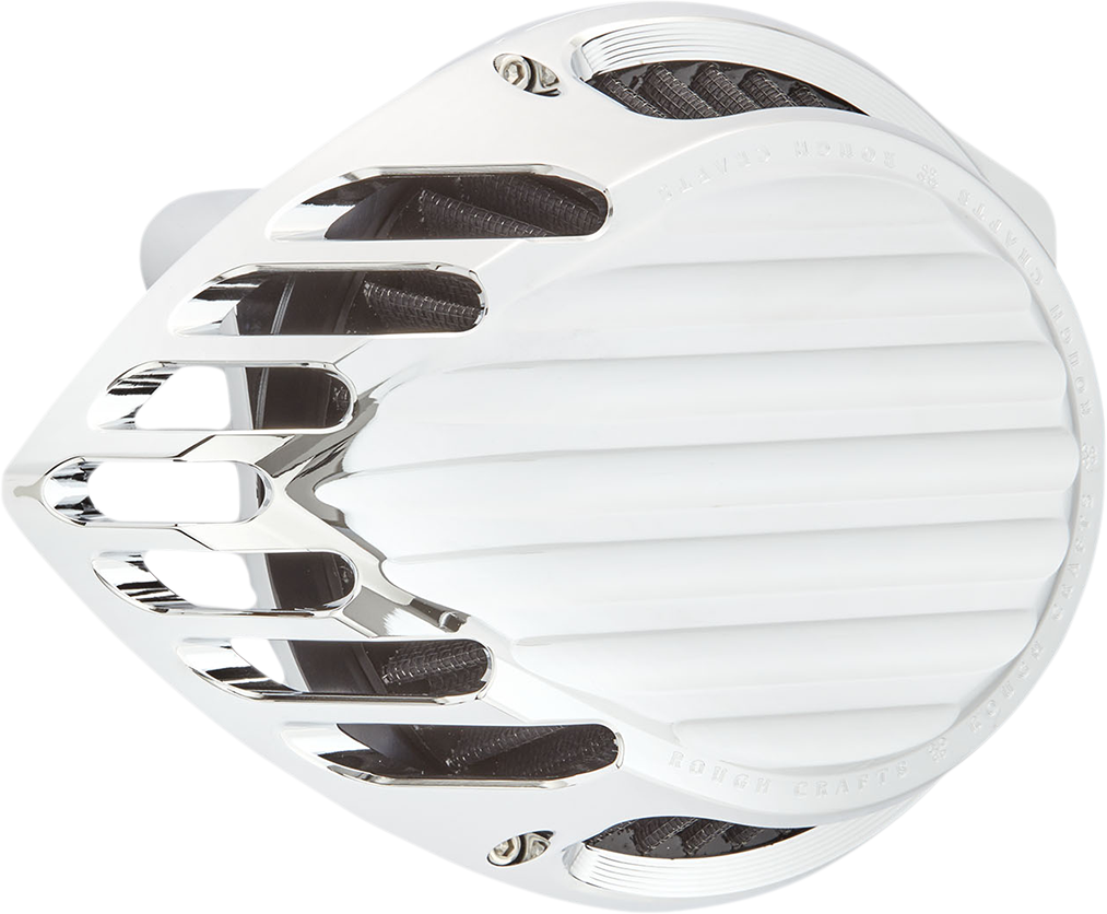 Rough Crafts Chrome Finned Air Cleaner Filter Kit 2017-2024 Harley Touring FLHX