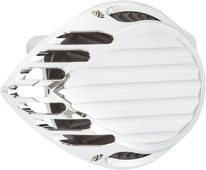 Rough Crafts Chrome Finned Air Cleaner Filter Kit 2017-2024 Harley Touring FLHX