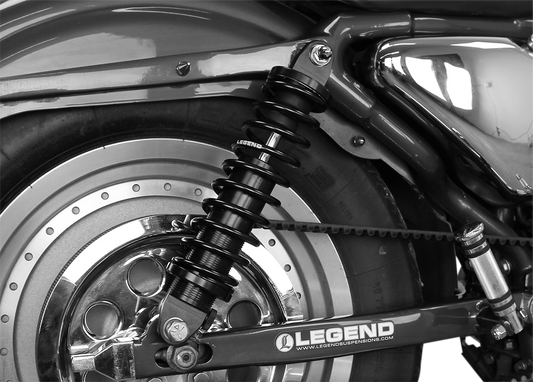 Legend 14" Black Heavy Duty Revo Rear Shocks 2004-2022 Harley Sportster XLL XLN