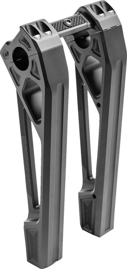 Kodlin Fastback Black 10" Straight Motorcycle Handlebar Risers for Harley K55127