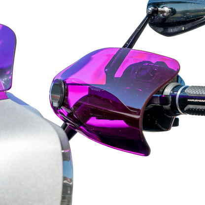 Klock Werks Flare Purple Hand Guards fits 2002-2025 Harley Hydraulic Clutch