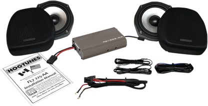 Hogtunes Front Fairing Lower Speaker & Amp Kit 2005-2013 Harley Touring Models