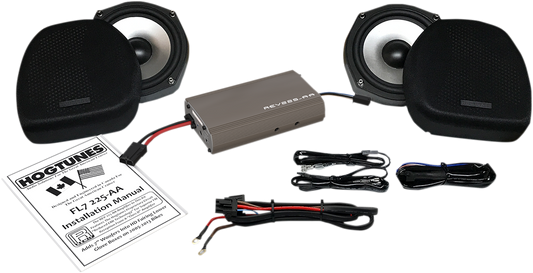 Hogtunes Front Fairing Lower Speaker & Amp Kit 2005-2013 Harley Touring Models