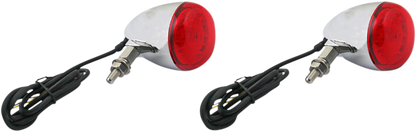 Custom Dynamics ProBeam Chrome LED Universal Bullet Red Turn Signal Kit Harley