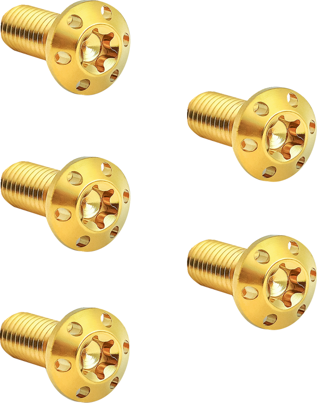 Arlen Ness Gold 5/16"-18 x 7/8" Front Hub-Mount Brake Rotor Bolt Kit for Harley