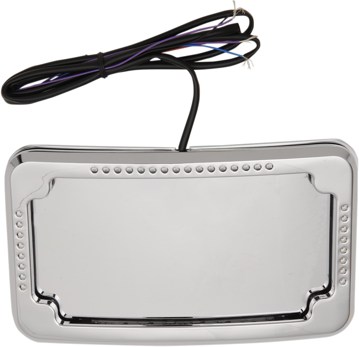Cycle Visions Slick Signals LED Chrome Rear Motorcycle License Plate Frame