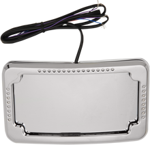 Cycle Visions Slick Signals LED Chrome Rear Motorcycle License Plate Frame