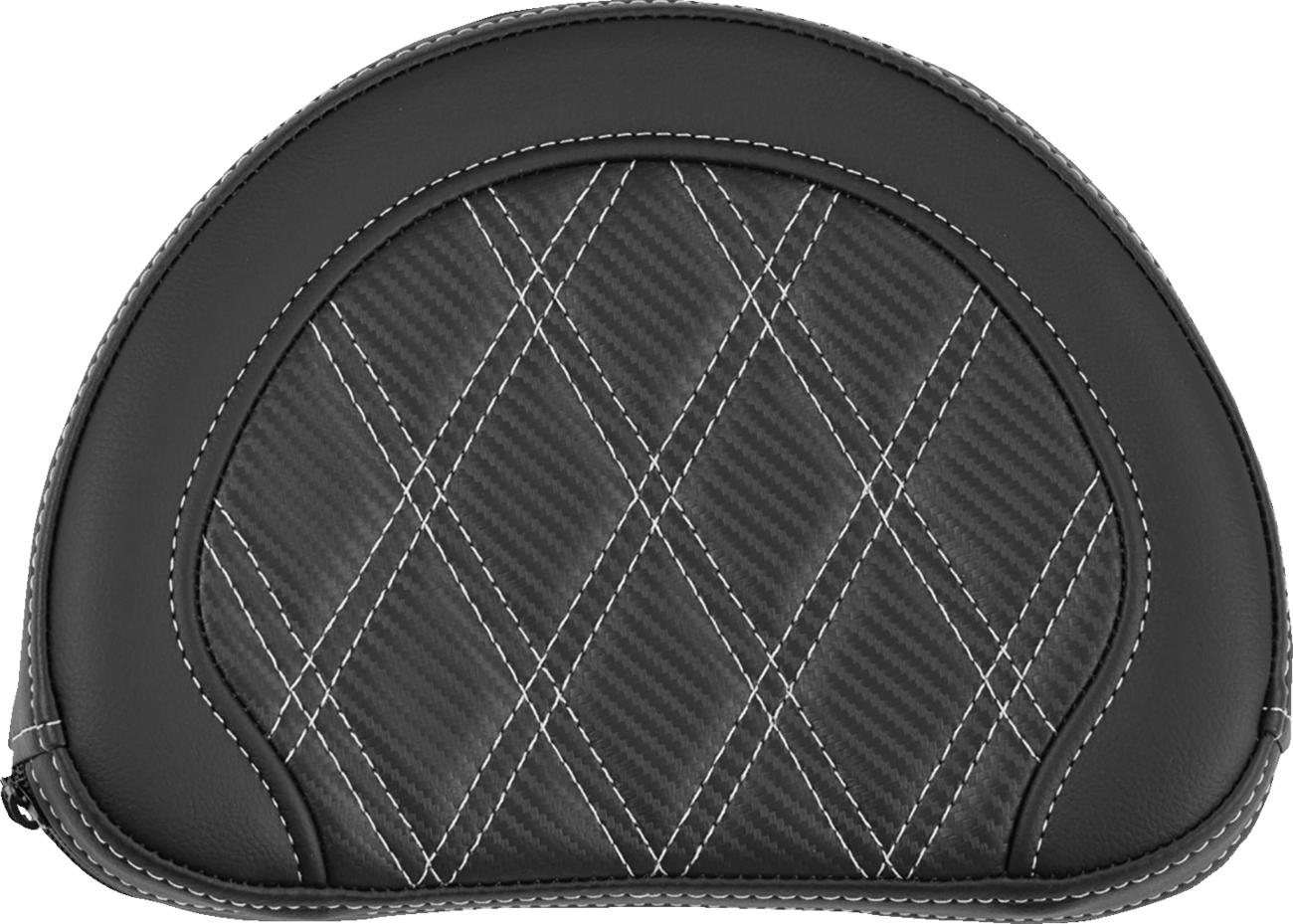 Saddlemen Contour Silver Carbon Lattice Stitch Sissy Bar Backrest Pad for Harley