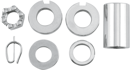 Colony Chrome Rear Axle Spacer & Nut Kit 00-06 Harley Davidson Softail FLST FXST