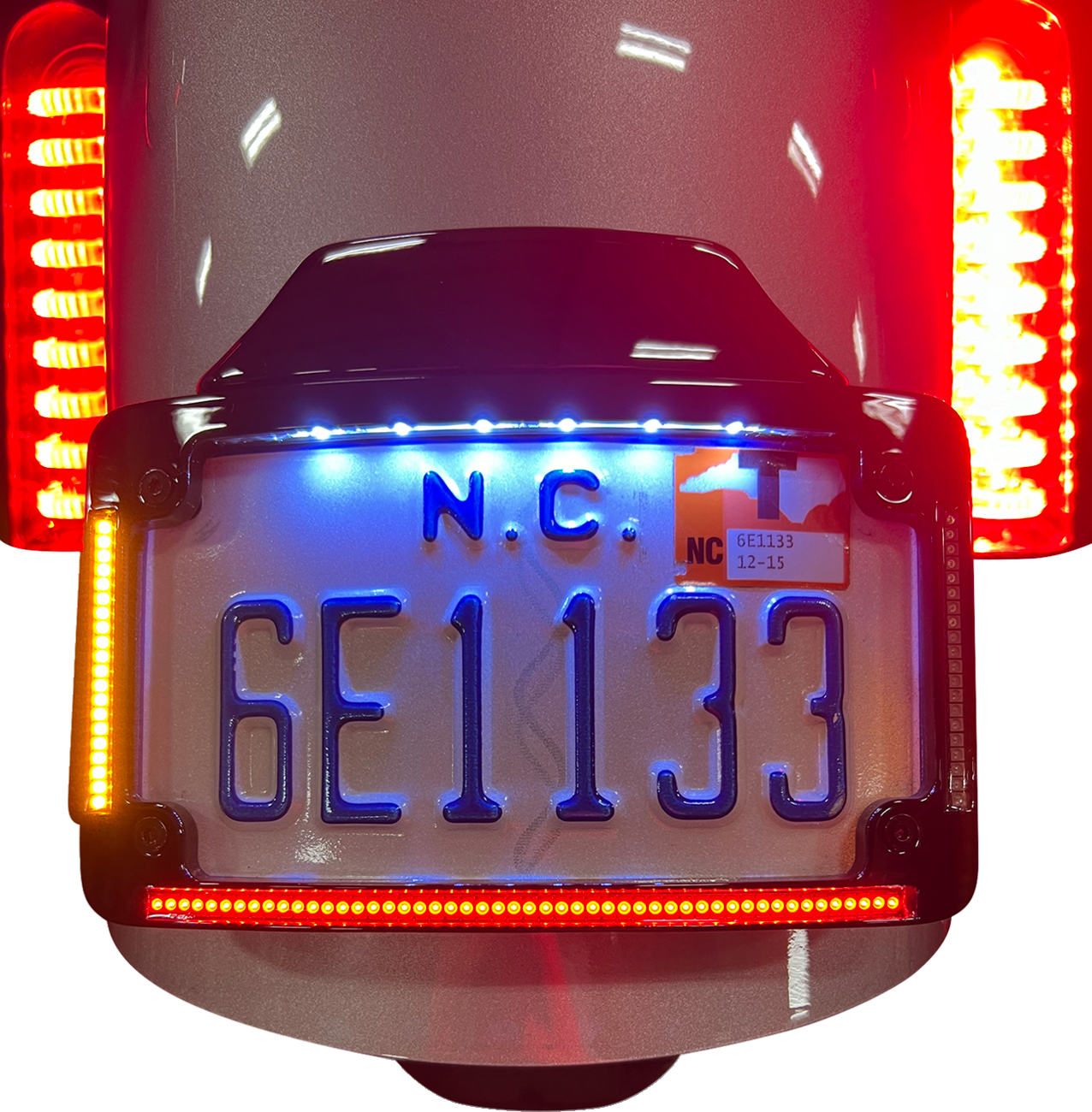 Custom Dynamics LED Black License Plate Frame fits 2023-2025 Harley Touring