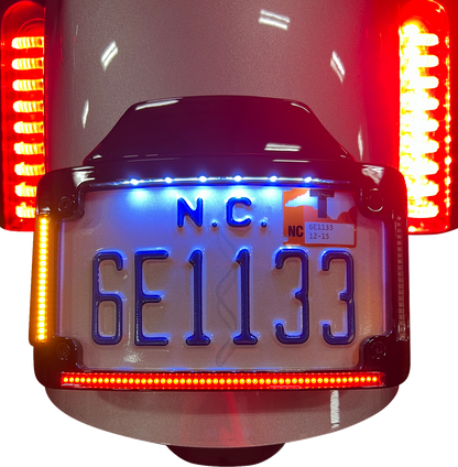 Custom Dynamics LED Black License Plate Frame fits 2023-2025 Harley Touring