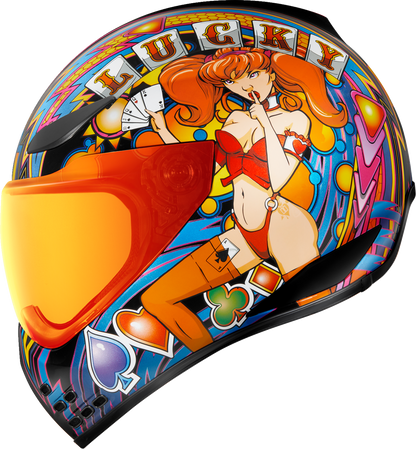 Icon Domain Lucky Lid 4 Unisex Adult Motorcycle street Riding Full Face Helmet
