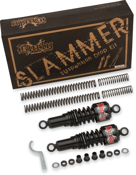 Burly Brand Slammer Black Suspension Lowering Kit for 2006-2017 Harley Dyna FXD