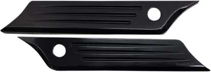 Accutronix Black Speed Ball Rear Saddlebag latch Covers 2014-2020 Harley Touring