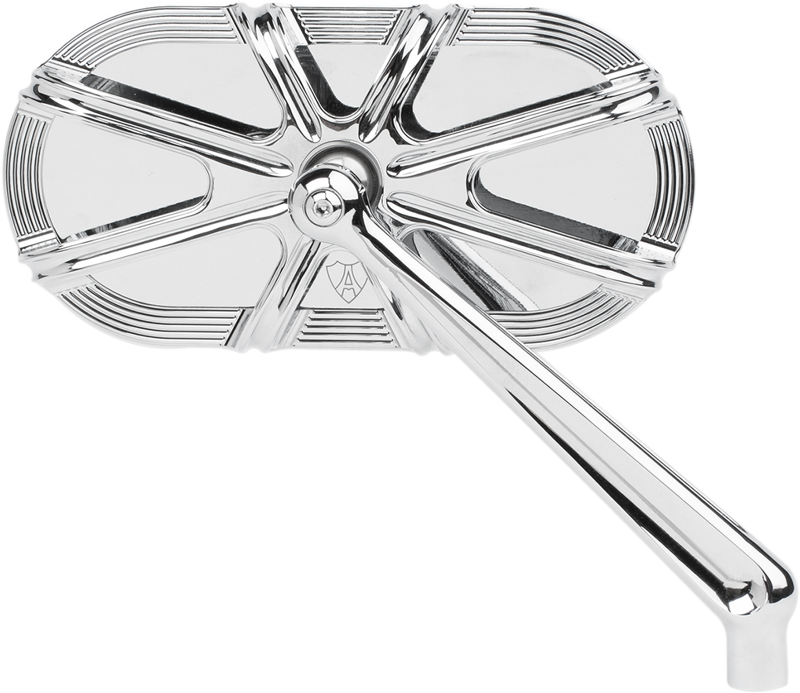 Arlen Ness Chrome Cage 10 Gauge Screw in Right Side Motorcycle Convex Mirror