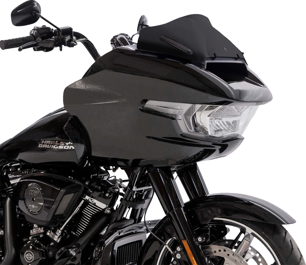 Klock Werks Sport Flare 8" Black Windshield for 2023-2025 Harley Road Glide FLTR