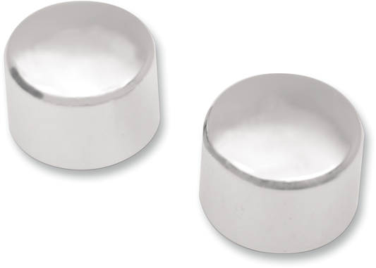 Drag Specialties Chrome Front Axle Nut Covers 2008-2023 Harley Touring Softail