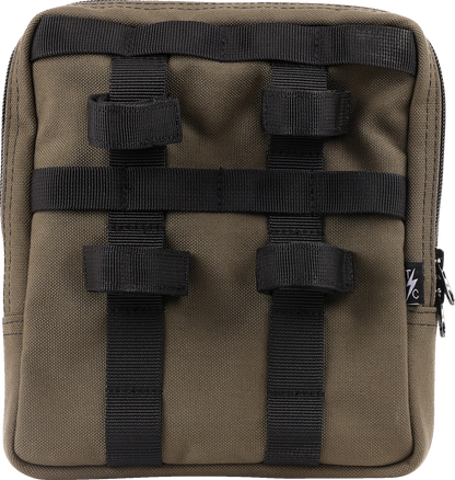 Thrashin Supply Green Motorcycle Handlebar Storage Bag Slim for Harley THB-0031