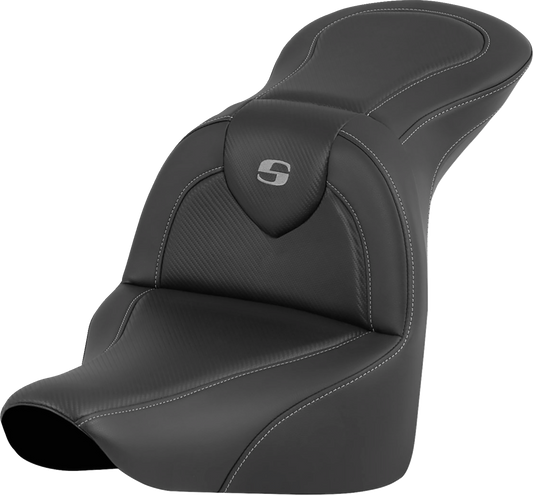 Saddlemen Roadsofa Carbon Fiber Gel Seat fits 2018-2025 Harley Softail FXBR FLFB