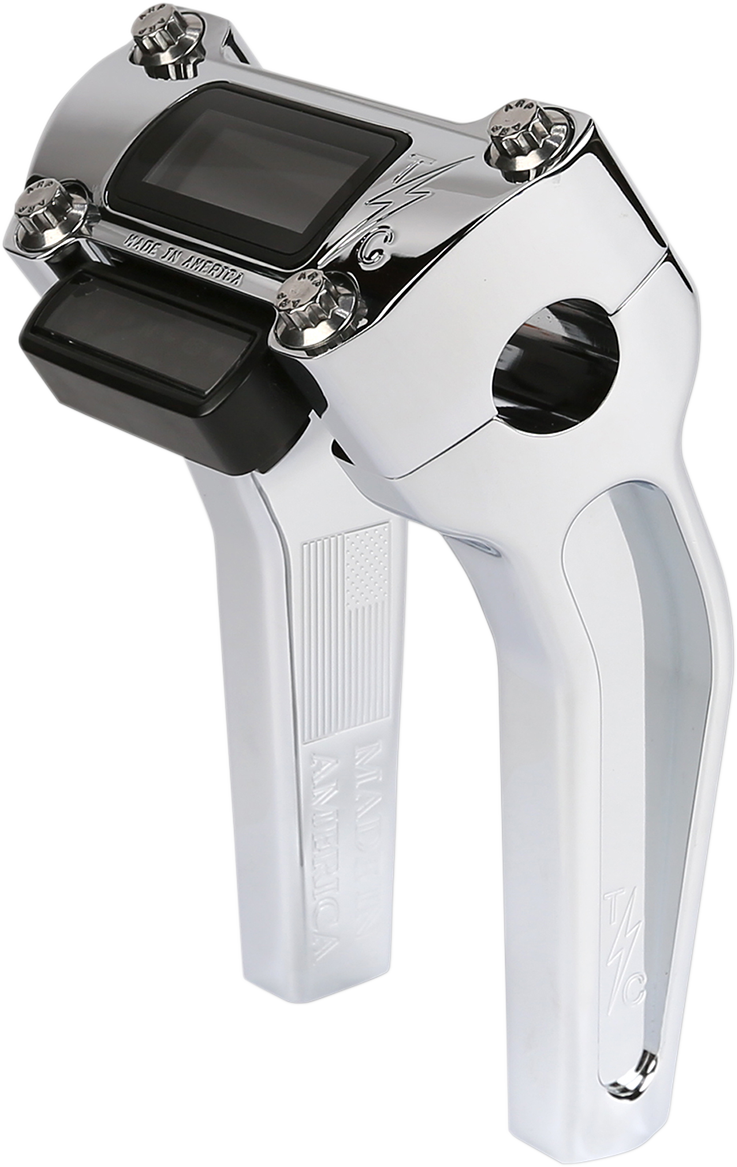 Thrashin Chrome 6.5" Pullback Gauge Cutout Handlebar Risers for 2018-25 Softail