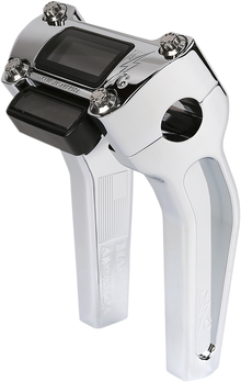 Thrashin Chrome 6.5" Pullback Gauge Cutout Handlebar Risers for 2018-25 Softail