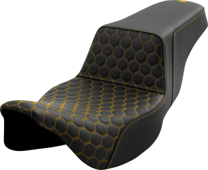 Saddlemen Step Up Gold Honeycomb Extended Gel Seat fits 2008-2025 Harley Touring