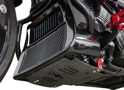 Thrashin Carbon Fiber Forged Red Skid Plate fits 2023-2025 Harley Touring FLTR