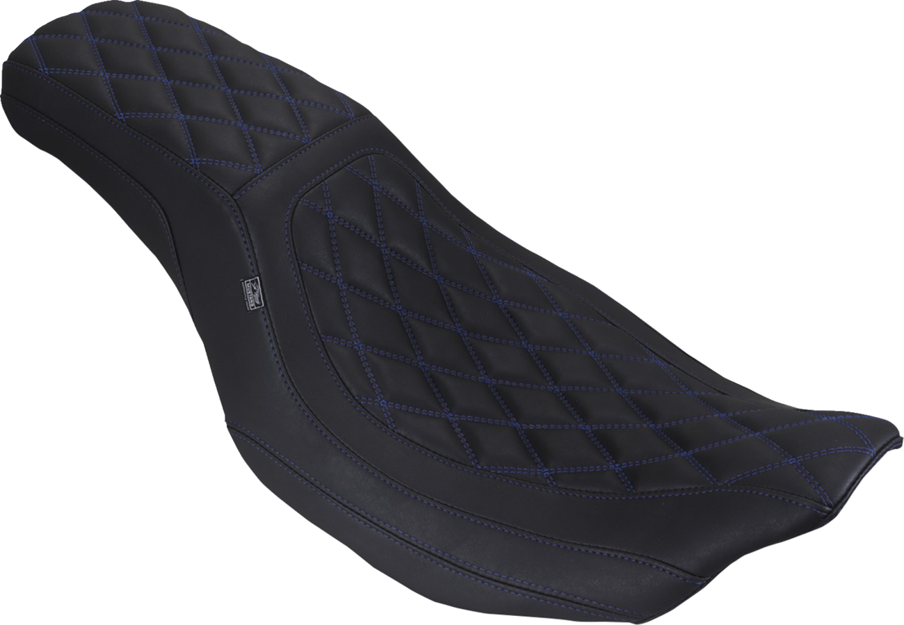 Mustang Squareback Blue Diamond Stitch Seat for 2023-26 Harley Street Road Glide