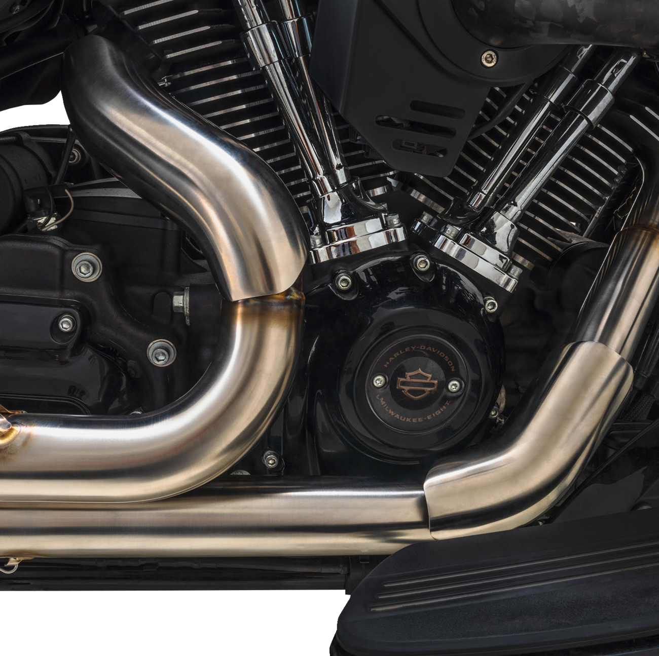 Vance & Hines Hi-Output RR Exhaust Brushed Heat Shield Kit for Harley Davidson