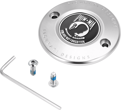 Figurati Designs POW-MIA Stainless Steel Timing Cover for 2017-2023 Harley M8