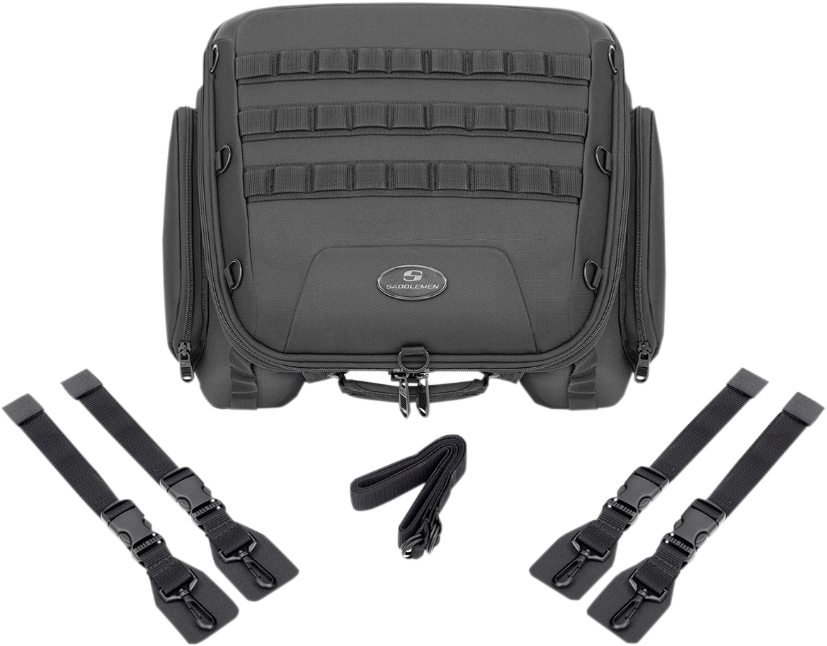 Saddlemen Tactical Black Universal Motorcycle Rear Tail Bag Harley Davidson
