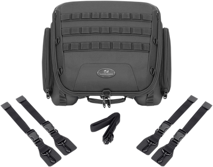 Saddlemen Tactical Black Universal Motorcycle Rear Tail Bag Harley Davidson