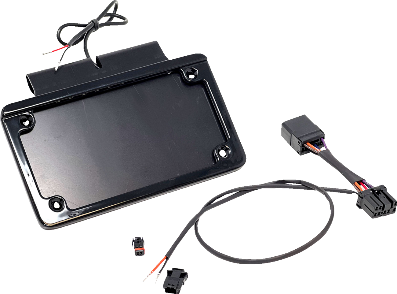 Namz Saddlebag Illuminated License Plate Holder Frame for 1997-13 Harley Touring