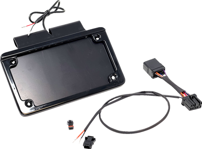 Namz Saddlebag Illuminated License Plate Holder Frame for 1997-13 Harley Touring