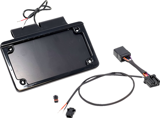 Namz Saddlebag Illuminated License Plate Holder Frame for 1997-13 Harley Touring