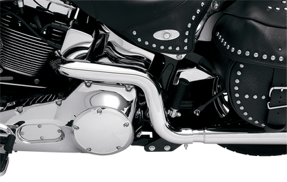 Bassani True Dual Crossover Header Pipes for 1986-2006 Harley Softail Fat Boy