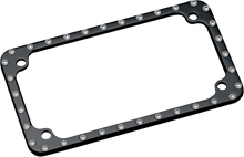 Covingtons Gloss Black CNC Dimpled Flat Motorcycle License Plate Frame Harley