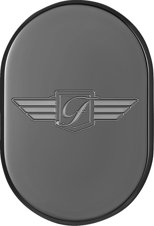 Figurati Designs Logo Left Antenna Insert Cover 2009-2023 Harley Touring FLHX