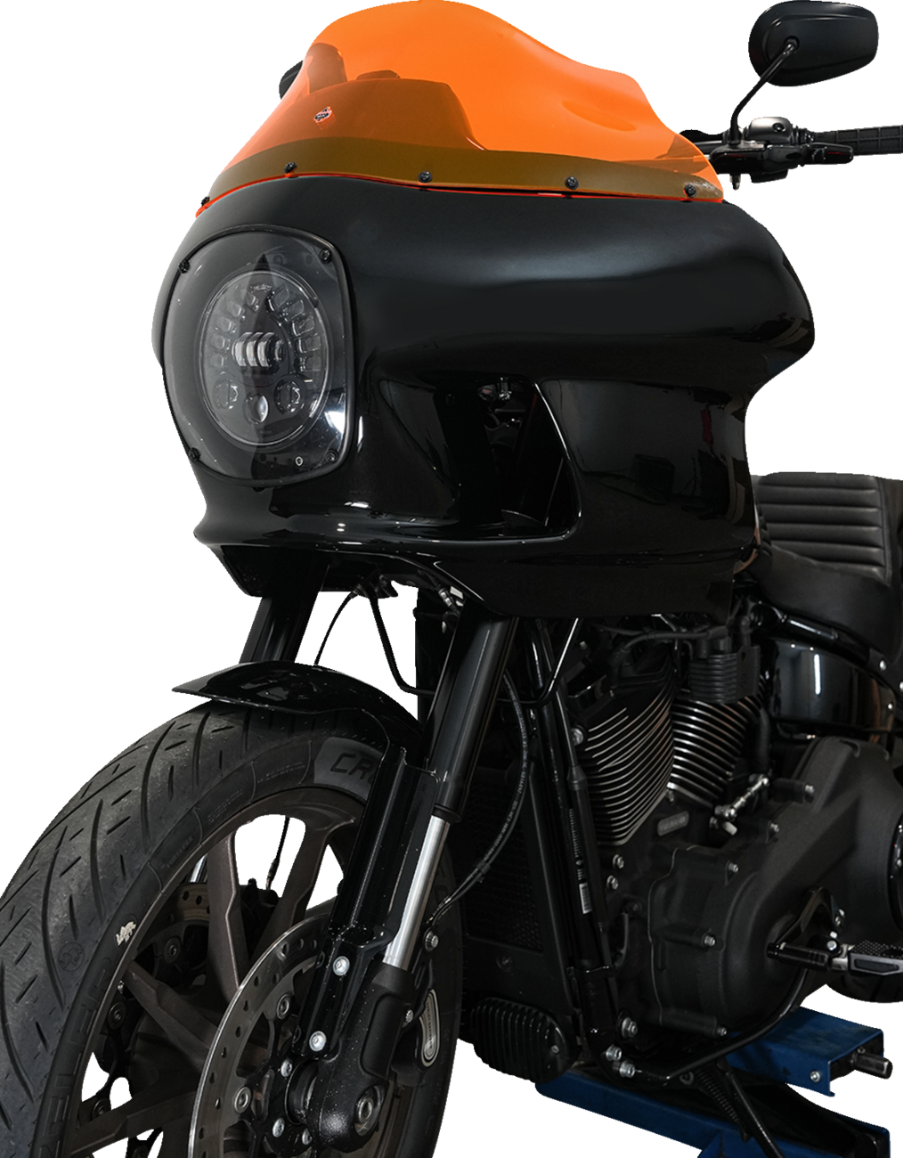 Klock Werks Kolor Flare 9" Orange Ice Windshield fits Harley FXRP Style Fairing