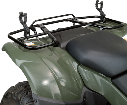 Moose Black Aluminum Rubber ATV Cargo Rail Big Horn Single Gun Rack