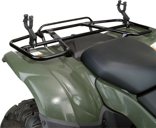 Moose Black Aluminum Rubber ATV Cargo Rail Big Horn Single Gun Rack