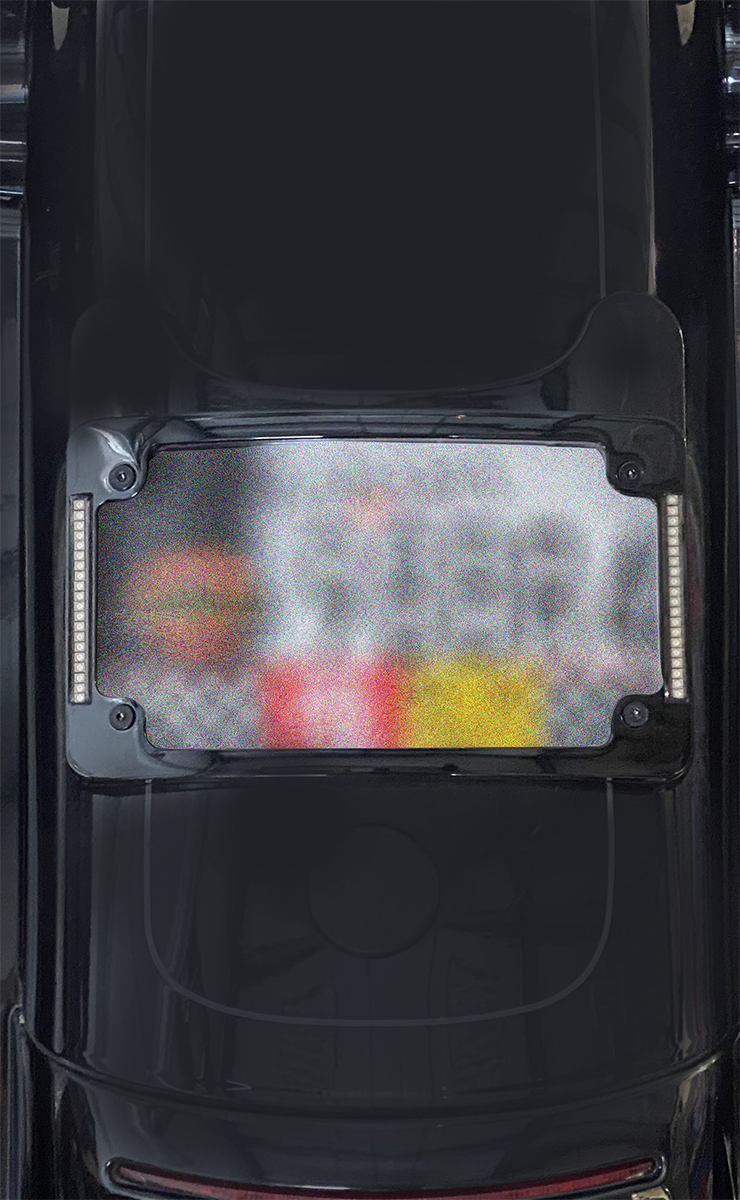 Custom Dynamics Black LED Motorcycle License Plate Frame 2014-24 Harley Touring