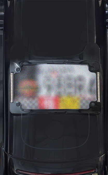 Custom Dynamics Black LED Motorcycle License Plate Frame 2014-24 Harley Touring