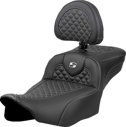 Saddlemen Extended Reach Roadsofa Silver Stitch Seat for 2023-26 Harley Touring