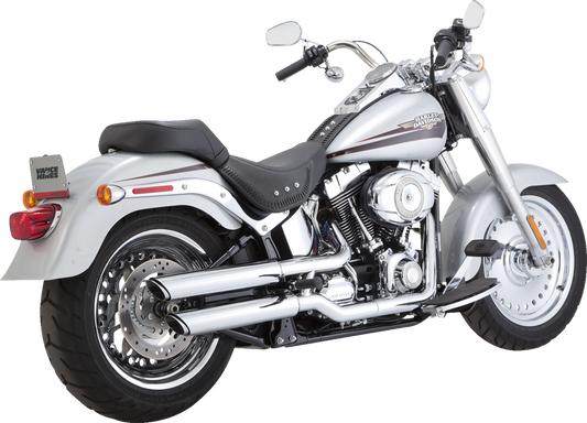 Vance & Hines Twin Slash 3" PCX Chrome Mufflers 2010-2017 Harley Softail Fat Boy