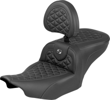 Saddlemen Roadsofa Gray Tri Gripper Seat & Backrest for 2023-2025 Harley Touring