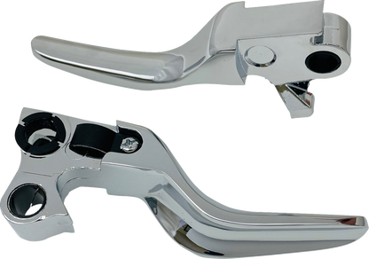 Drag Specialties Short Chrome Lever Set fits 1996-2017 Harley Touring Softail