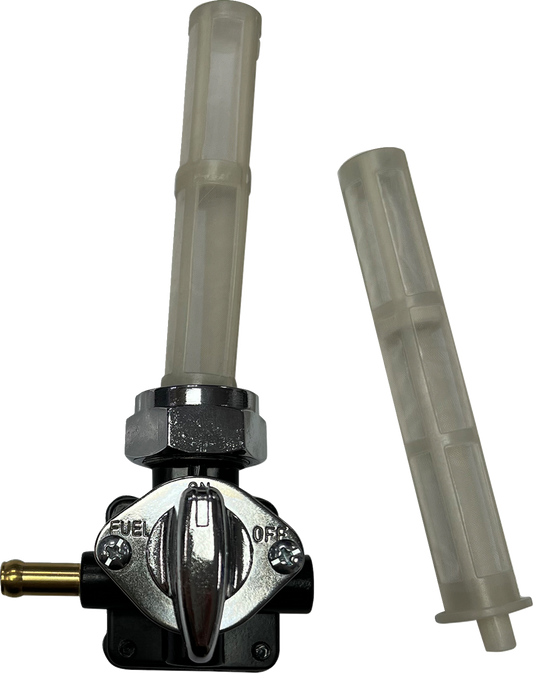 Drag Specialties Black Left Outlet Vacuum Petcock Fuel Valve for Harley Davidson