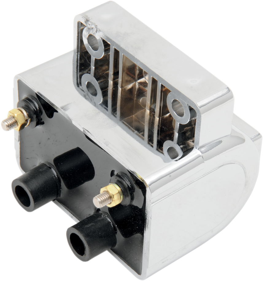 Drag Specialties Chrome 3 OHM 12V Dual Motorcycle Ignition Coil 1970-2006 Harley